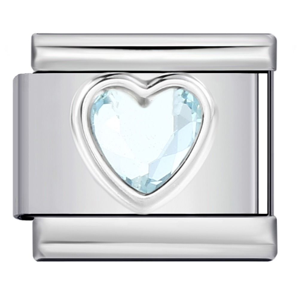 Colorful Zirconia Bracelet Module Heart Bracelet Making Accessories Women Girl