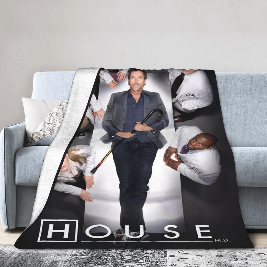 House MD Dr Gregory House Fashion Blanket Multi-size Soft and Lightweight  Throw Fashion Blankets for Couch Sofa and Bed