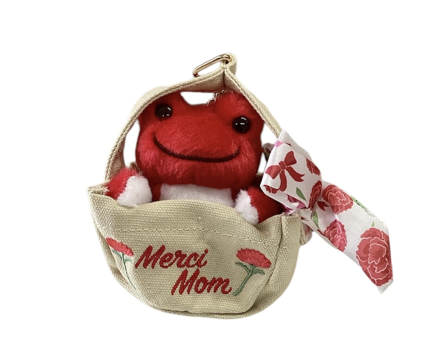 

[Nakajima Corporation] Pickles the Frog Plush Toy, Merci Mum, Red