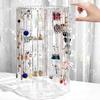 Earring And Jewelry Organizer 360-Degree Rotating 4 Tiers Jewelry Display Rack