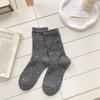 Autumn and Winter Retro Bow-tie Micro-pressure Mid-calf Women's Socks Are Versatile for Outerwear and Boneless Pile Socks