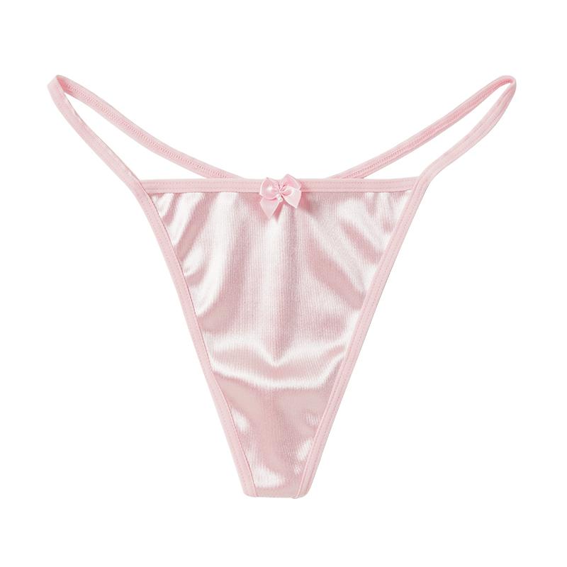 

Сексуальна безшовна білизна із низькою посадкою, стрінги G-string на одній нитці, жіночі атласні стрінги G-string, ластівка з чистої бавовни, Т-подібна спинка, розміри M-2XL XL рожевий