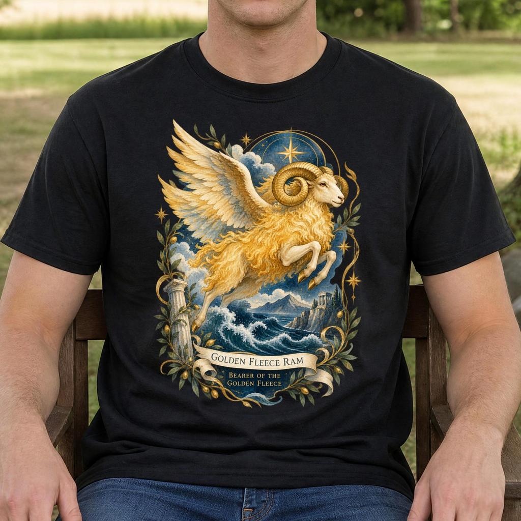 Tarot Golden Fleece Ram Shirt - Front or Back Print - Mythology Gift