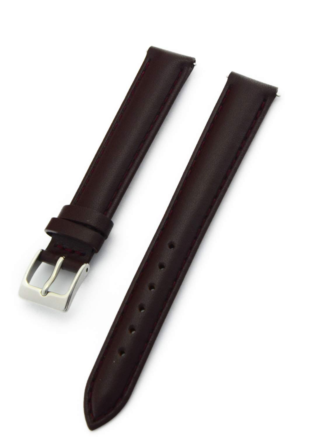 CASSIS Calfskin Watch Strap, Waterproof Backing, REIMS 13mm Burgundy, with Replacement Tool, D10257A1081013