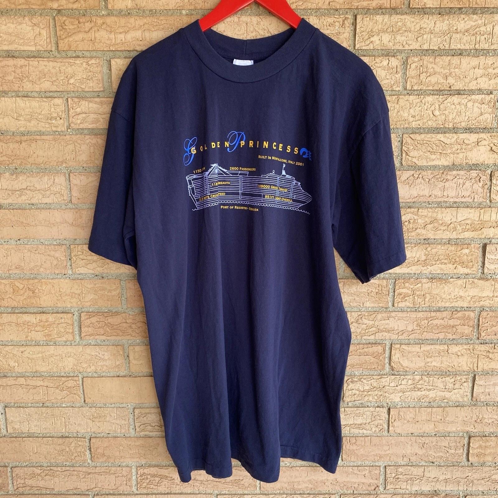 

Golden Princess Cruise Lines single stitch t-shirt size XXXL Bermuda Registry S