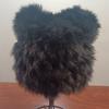 Cute cat ears real rabbit fur hat thickened thermal hat fashionable versatile fur straw hat women's autumn and winter versatile tide