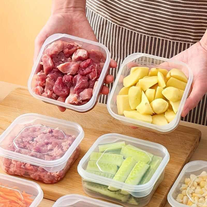 

Quick Frozen Meat and Vegetable Storage Container Fresh-keeping Meal Preparation Refrigerator Storage Box Stackable Storage Tool