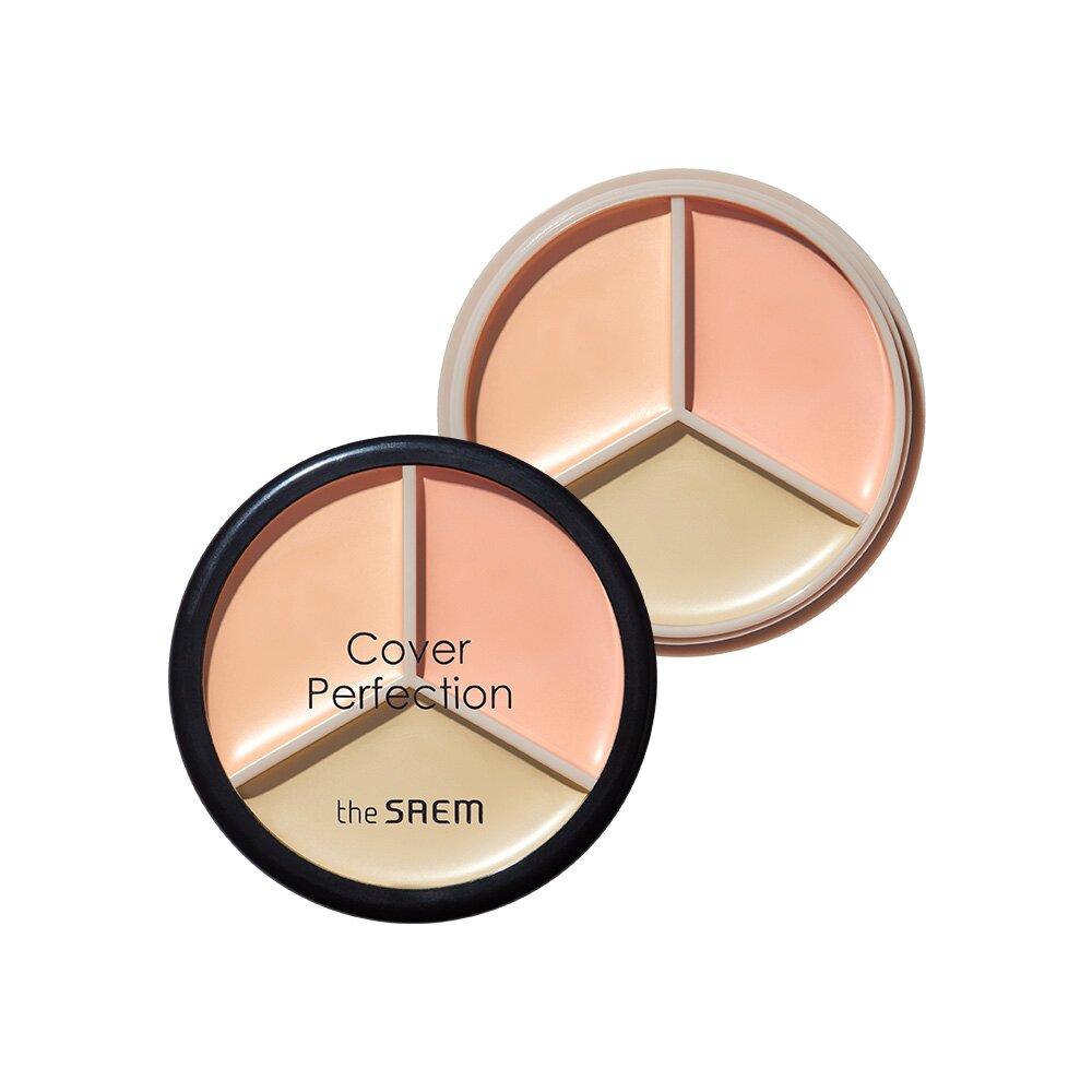 The Saem Cover Perfection Triple Pot Concealer 4 Farben