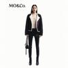 MO&Co. Frayed Round Neck Golden Button Retro Short Jacket