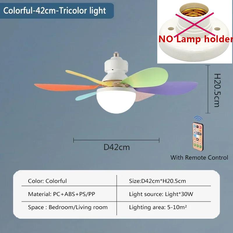 Mordene LED-Ventilatorleuchten 42/52CM Drei Gänge Einstellbarer Deckenventilator für Wohnzimmer Schlafzimmer Arbeitszimmer Hotel Restaurant Innenleuchten
