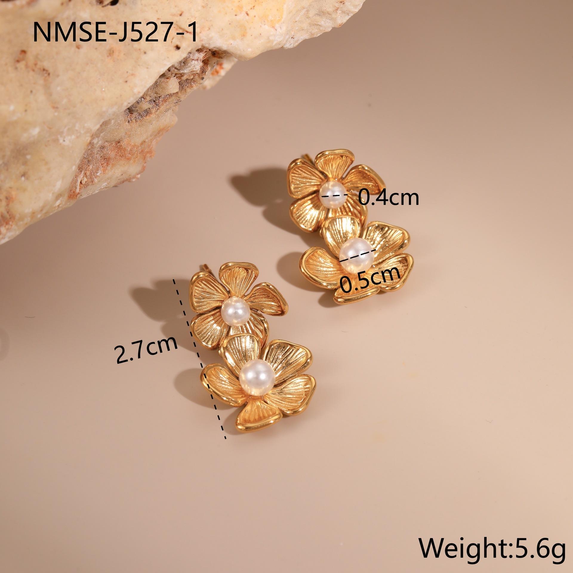 GEMCHIC Women s Fashion Flower Pearl Earrings Stainless Steel Bow Butterfly Knot Stud Earrings, Unique Design