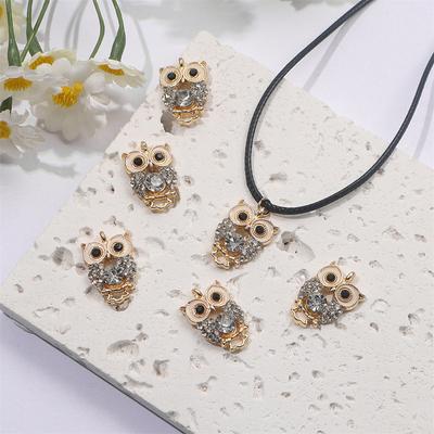 5/10/15pcs Alloy Owl Pendant Jewelry, Creative Animal Pendant for DIY Bracelets, Necklaces, Jewelry Making Earrings, Jewelry Keychains