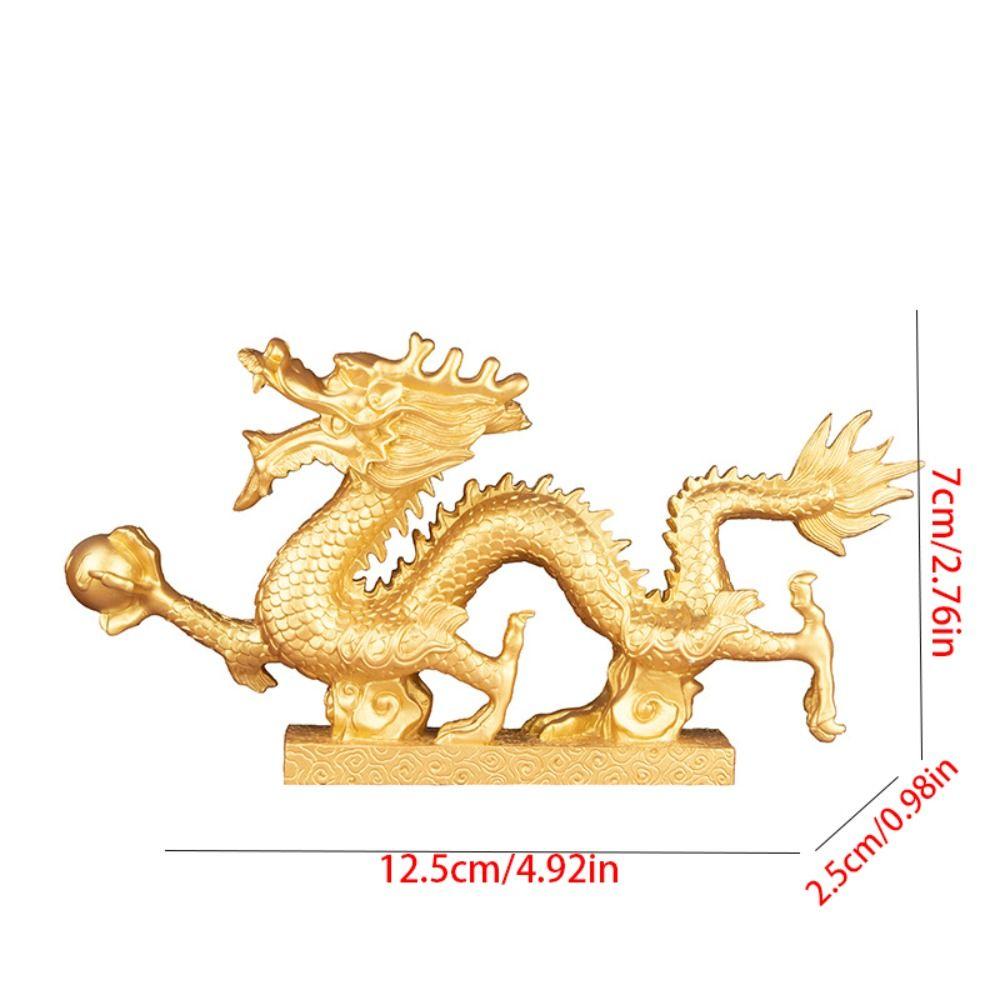 Art Dragon Zodiac Statue Desktop Decor Home Decoration Dragon Ornaments Traditional Chinese Zodiac Creative Animals Sculpture