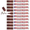 Marqueur Permanent - EDDING - 3000 - Marron - Pointe Ronde 1,5-3 Mm - Lot De 10 Stylos