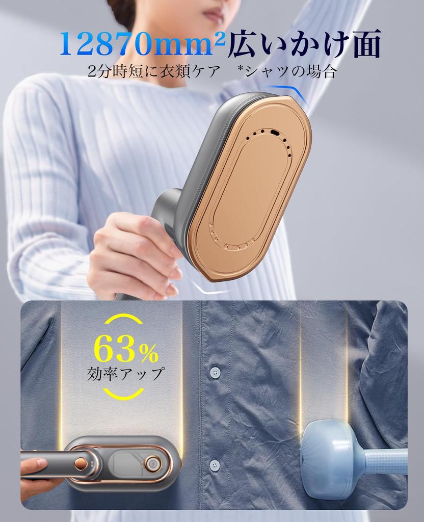 Iron Steam Iron Handy Iron Clothes Steamer Leave on Hanger Small Compact Foldable Iron Airon Powerful Continuous Steam Wrinkle Removal Lightweight