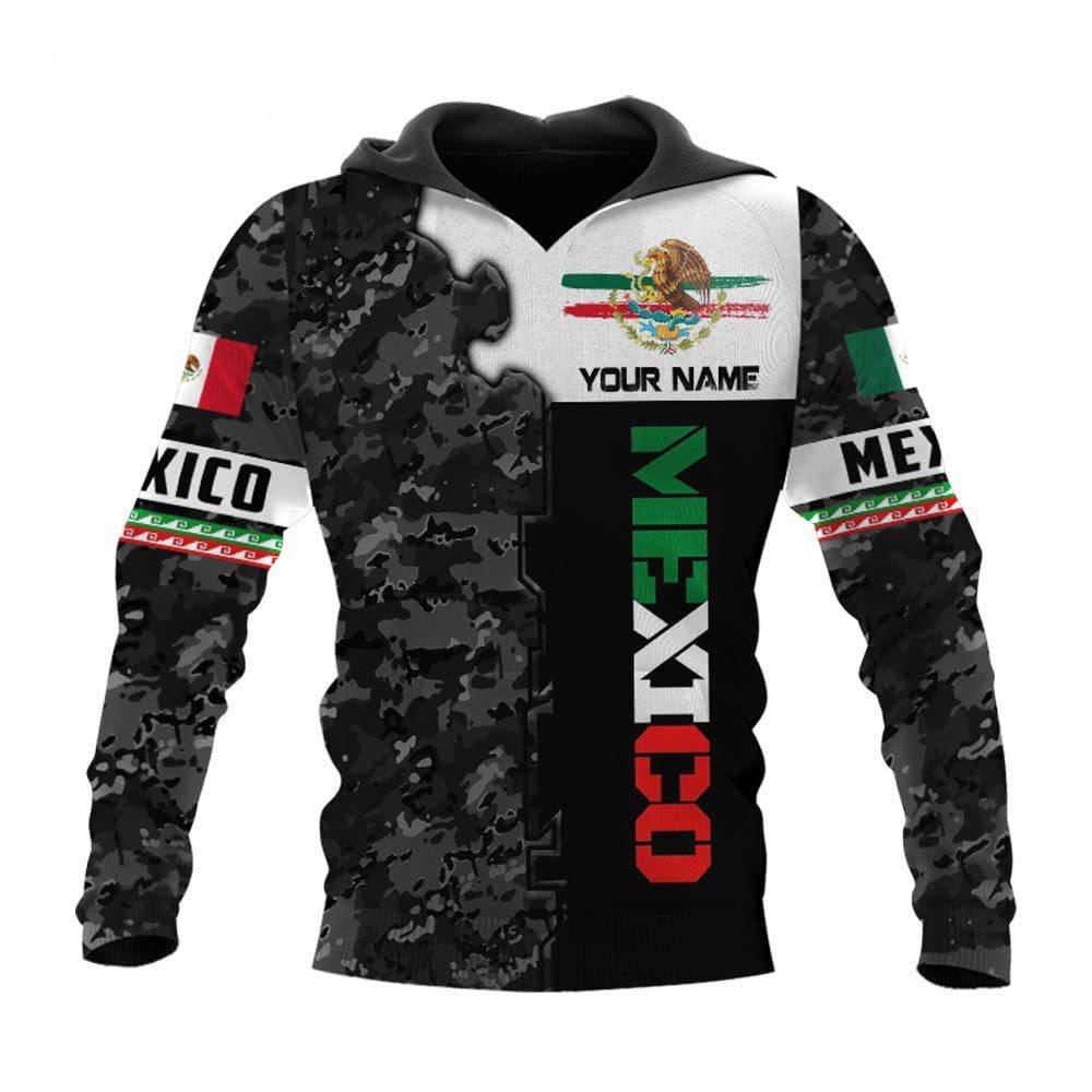 Sweat à capuche mexicain très populaire pour homme Sweat à capuche imprimé 3D Sweat à capuche décontracté pour le commerce extérieur