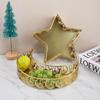 Golden Stars & Moon Iron Tray for Christmas Decorations and Fruit Storage