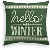 Merry Christmas Tree Motto Green Pillow Cover Cushion Cover Sofa Decoration Pillowcase 50*50 Decor