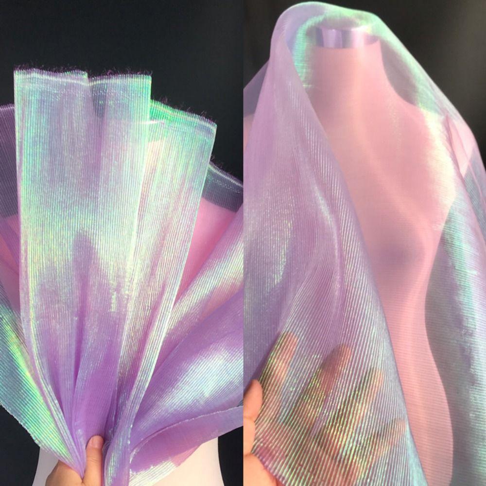 Pleated Designer Cloth 100x150cm Apparel Sewing Fabrics Fashion Organza Fabric  Wedding Dress