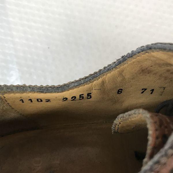 MARIANO CAMPANILE/Vintage Leder Straight Tip Semi-Brogue Schuhe/6/24.5-25.0/Braun/Business(GEBRAUCHT)