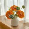 Teddy Sunflower Artificial Bouquet for Living Room, Entryway, Dining Table, Camping, and Retro Arrangements