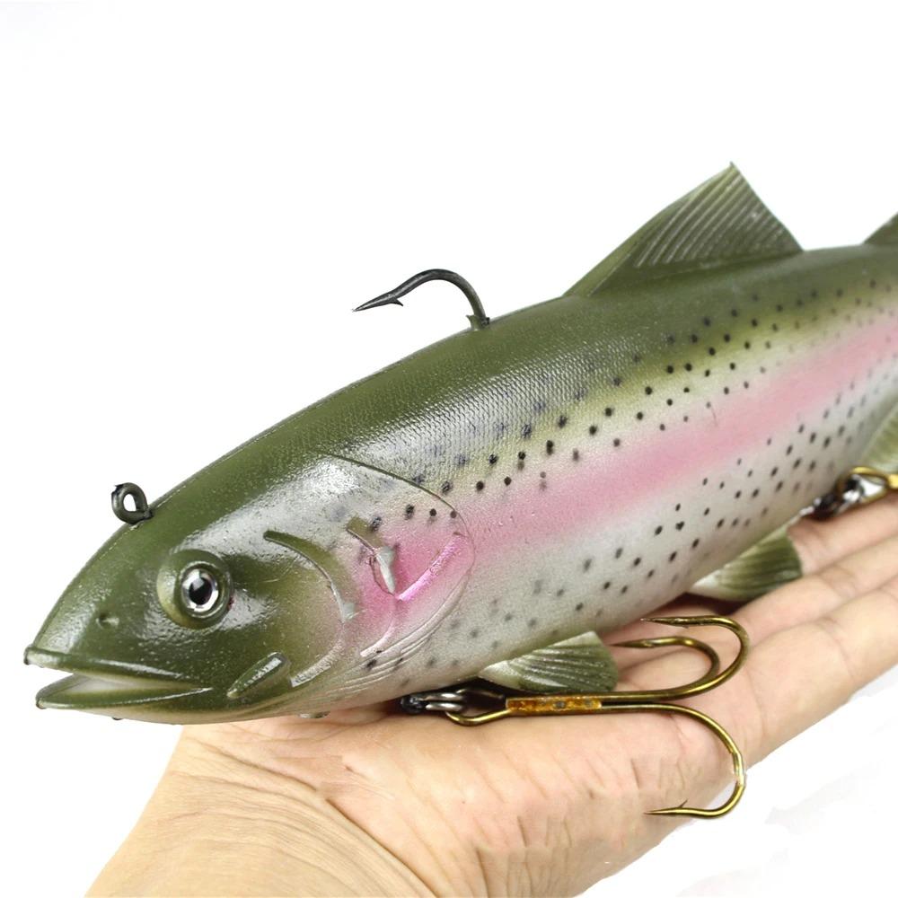 Soft Deep Sea Bait Trout Jig Head PVC Fishing Lures 135g 400g Swimming T Tail Silicone Lure Artificial Baits Swimbait Wobblers 260319