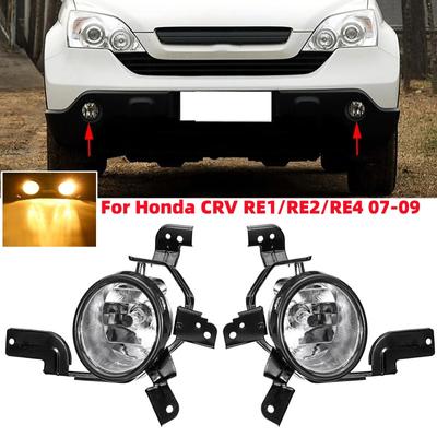 1 par de luzes de neblina dianteiras de LED para carro com chicote de fiação para Honda CRV RE1/RE2/RE4 2007-2009(com