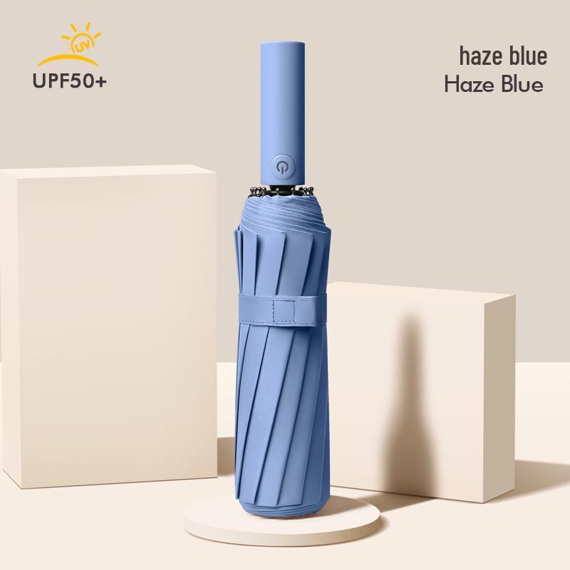 

Women s Auto-Fold 24-Rib Umbrella: Anti-Rebound, Dual-Use for Rain/Sun, UV Protection.
