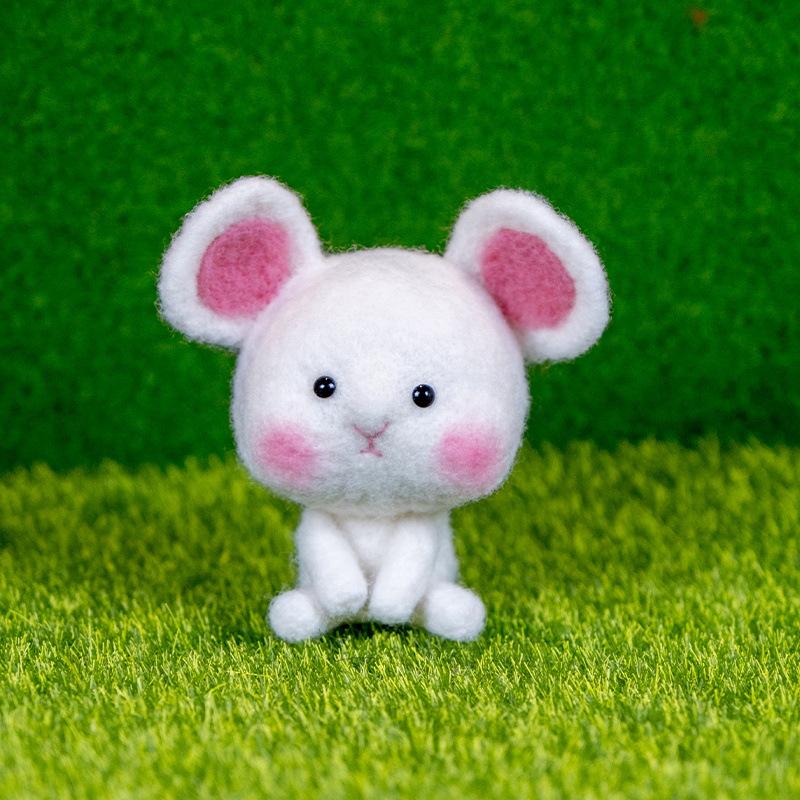 Xianci Year of the Horse Zodiac Wool Felt Needle Felting DIY Photo Frame Gift Set