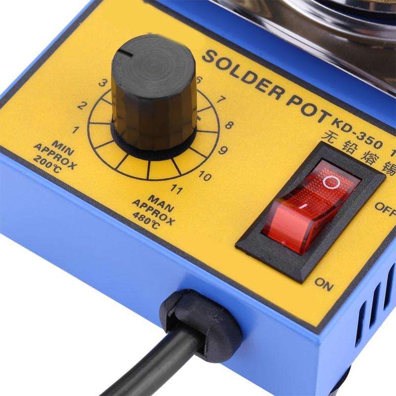 150W Lead Free Solder Pot Soldering Desoldering Bath Titanium Plate 50mm 200-480℃