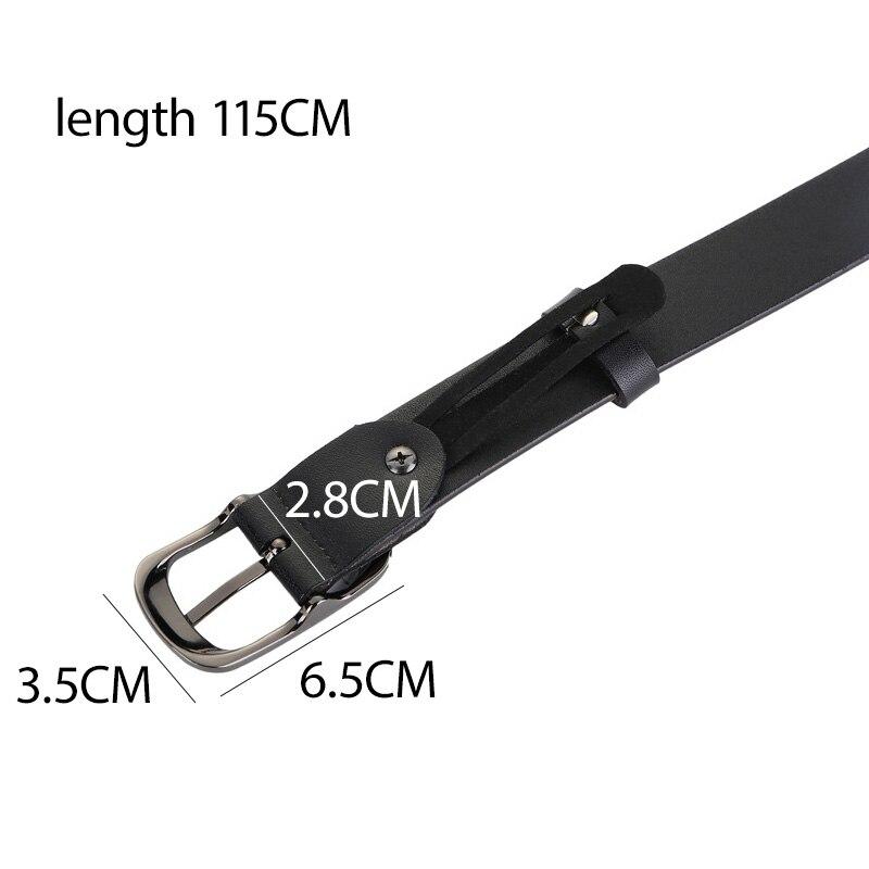 Soft Cowhide Leather Waist Belt High Quality Women's Waistband For Jeans Dress Lady Simple Casual Female Cinturones Black EMA