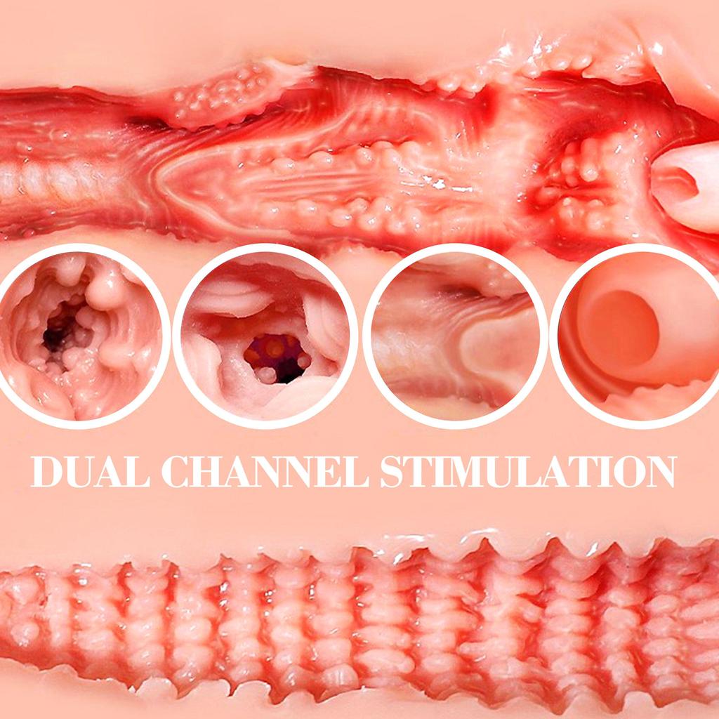 Sex Doll for Men Masturbation,Realistic Male Masturbator, Realistic Textured Vaginal Anal Tunnel