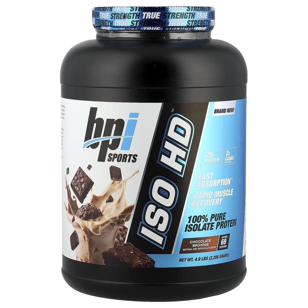 Iso Hd, 100% Pure Protein Isolate, Chocolate Brownie, 2,208G (4.9Lbs)