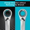 DURATECH Ratchet Wrench Angled Ratchet Straight Type with Directional 72 Storage Bag Set of 2 4-in-1 Set, Wrench, Lever, Gears, CR-V Steel,
