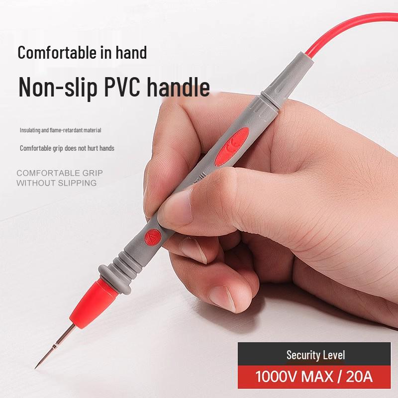 High-Precision Multimeter Test Leads with Sharp Probes and Silicone Wires