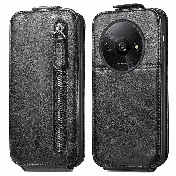 

Для Xiaomi Redmi A3 / Poco C61 4G чехол из искусственной кожи, держатель для карт, чехол-подставка для телефона, вертикальный флип