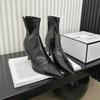 Pointed French Temperament High Heel Thin Boots Thin Heel Short Boots Women's 2025 New Small Bare Boots Spring and Autumn Single Boots
