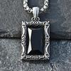 2026 Jewelry, Fashion Personality Retro Engraved Black Gemstone  Trendy Man Necklace