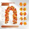 Cross-border Autumn Maple Leaf Vine: Halloween & Fireplace Green Plant Decoration