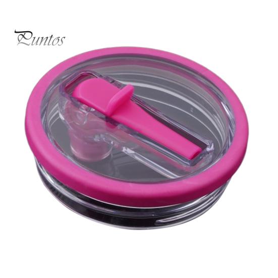 40oz Tumbler Flip Straw Lid Replacement Leak-Proof Splash Resistant Cover for Cup BPA-Free Reusable Glass Lid with Folding Straw