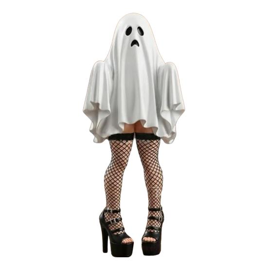 Lady Ghost Figurine Seductive Ghost Statue Resin Sexy Female Ghost Collectible Ornament for Halloween Desk Mantel Decor