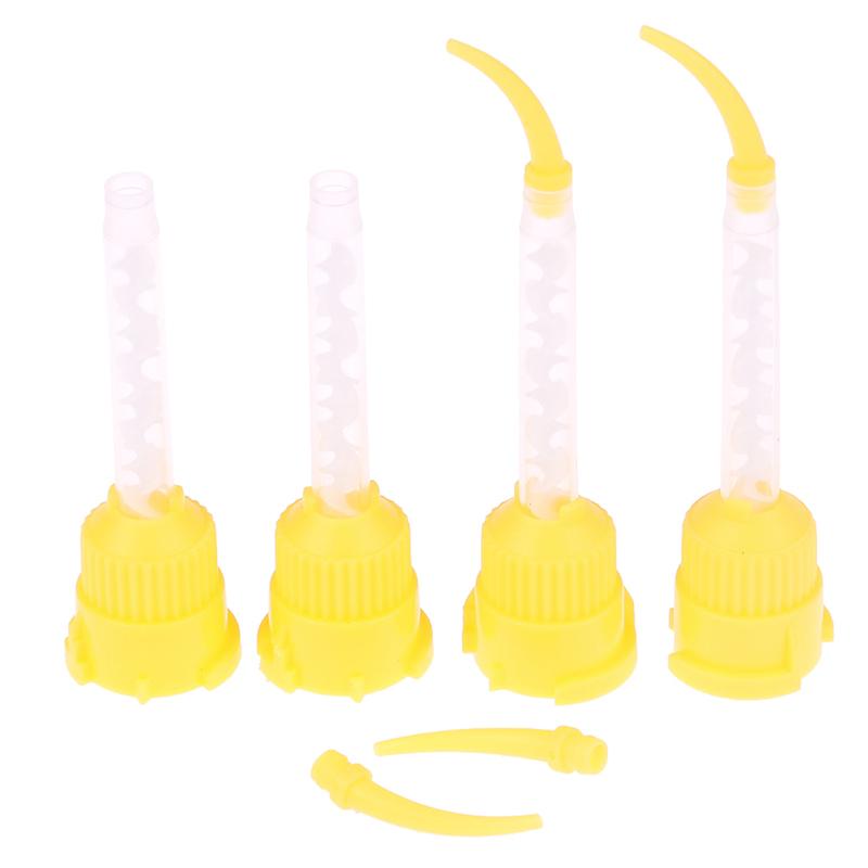 50/100 Pièces Matériaux Dentaires Odontologie Caoutchouc Silicone Tête de Mélange Transfératrice Embouts d'Impression Jetables Embouts de Mélange Tube de Mélange