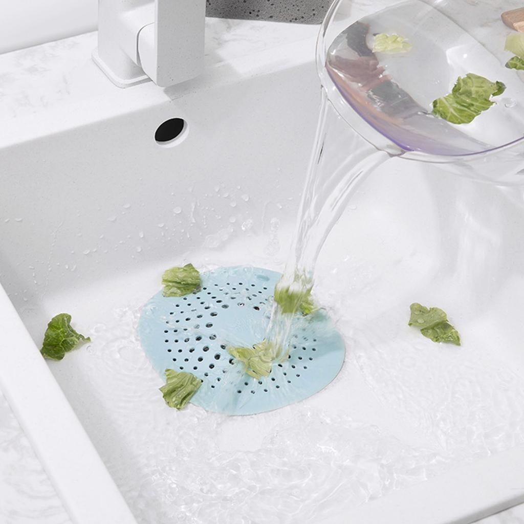 Pack of 5 Hair Catcher Shower Drain Covers Plastic Rubber Sink Strainer Protectors for Bathroom and Kitchen Sink