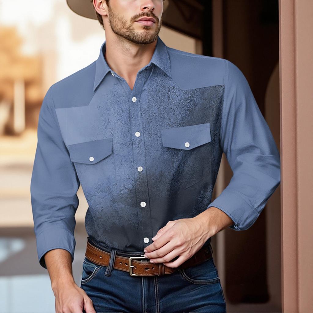 Men'S Fashionable Lapel And Shoulder Length Short Sleeved Casual Top