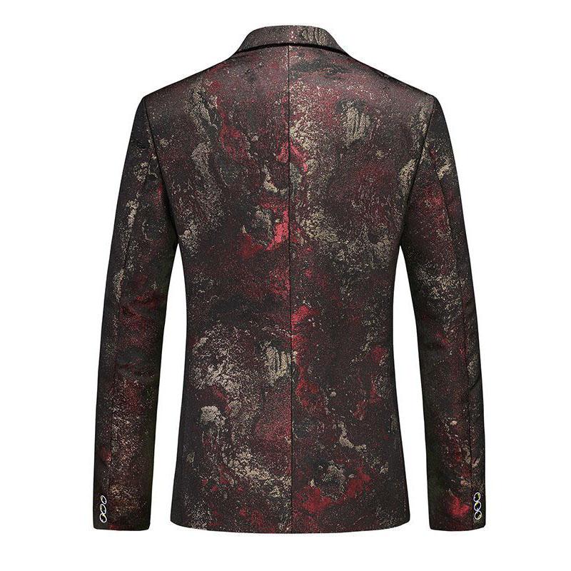 Spring Autumn Pint Blazer Men Business Social Suit Jacket Male Slim Fit Dress Male Jacquard Blazers Coats