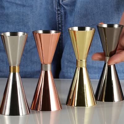 Hot Measurements Inside Double Cocktail Jigger OZ/ML Shot Measuring Cup Stainless Steel Japanese Jigger Bar Accessories