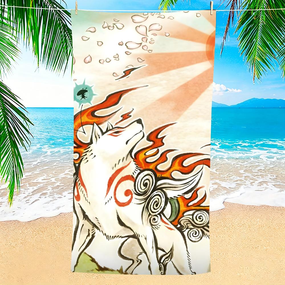 O-Okami-S Towel Microfiber Beach Towel, Quick-Dry, Sand-Free, Ultra-Fine Fiber, Super Soft.