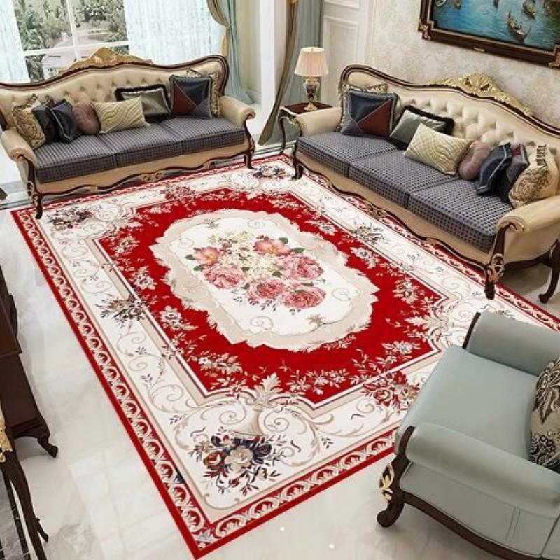 Chinese Style Living Room Carpet Coffee Table Floor Mat Chinese Style Study Bedroom Bedside Home Decoration Non-slip Floor Mat
