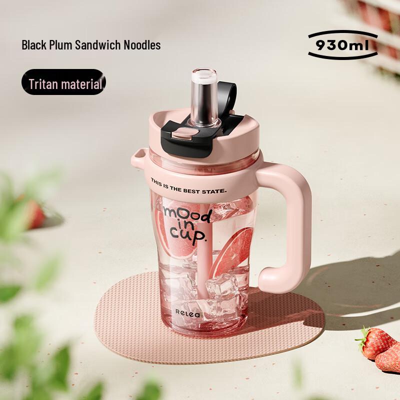 RELEA Jumbo Straw Sports Water Bottle