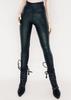 [TOYBARJAPAN] DMTOYS Beautiful Female Sexy Black Leather-Style High-Waisted Leggings Pants for 16 Scale Action Figures, Compatible with TBLeague Body